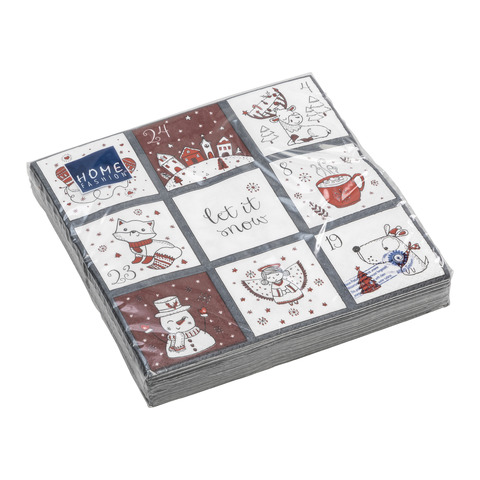 Papierserviette Cute Calendar
