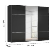 armadio ad ante scorrevoli Covalo-Glas