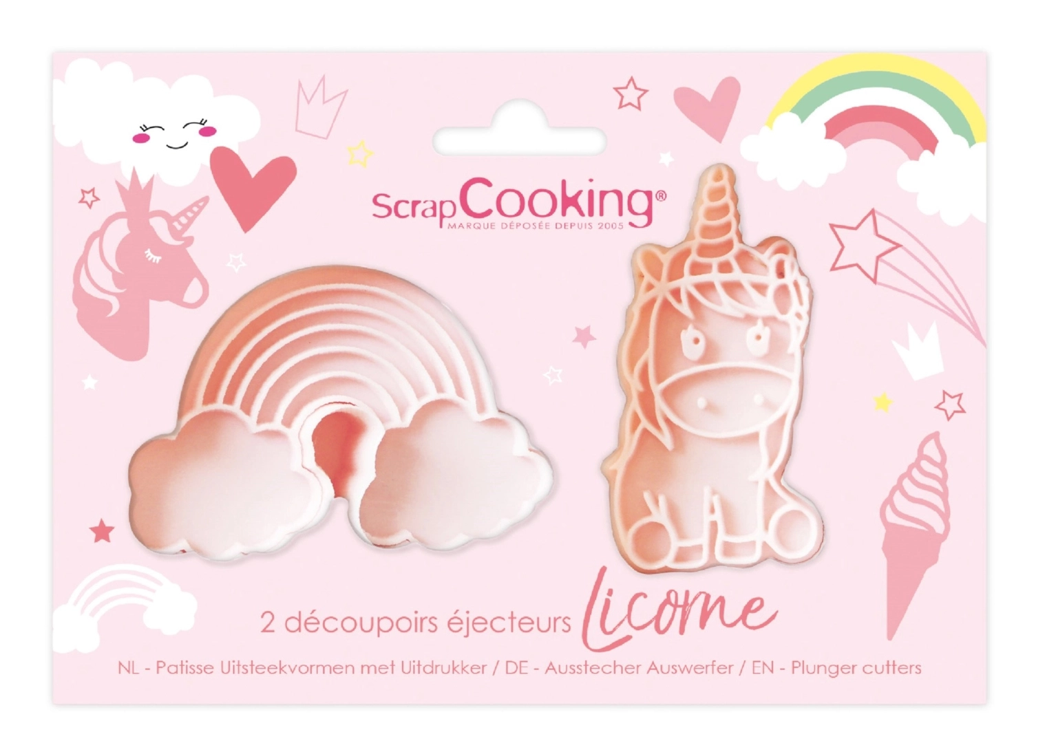 set di formine tagliapasta Cookies