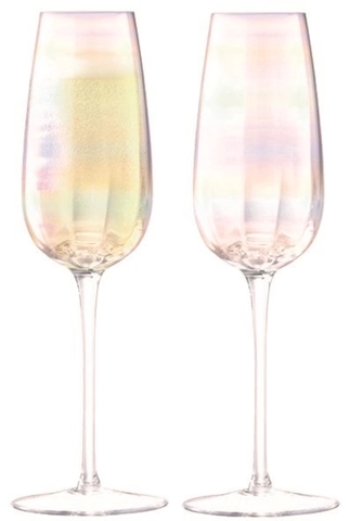 set di 2 bicchieri da spumante Pearl