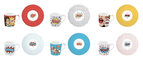 set tazze da espresso Mania