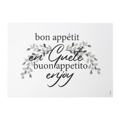 Papiertischset Letters