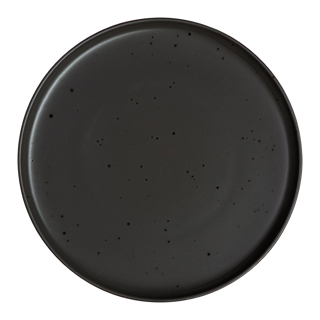 Flacher Teller Black Pearl