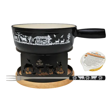 set per fondue Alpes