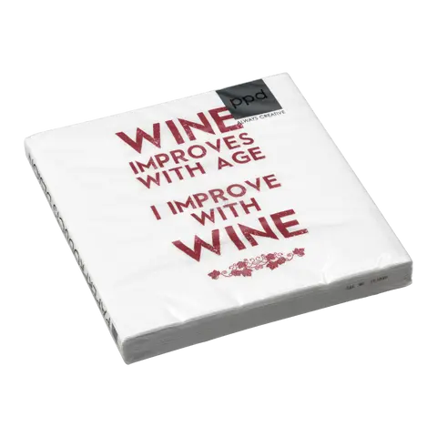 Papierserviette Wine Improves