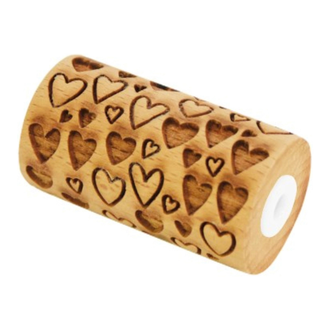 Holzrolle mit Prägung Baking