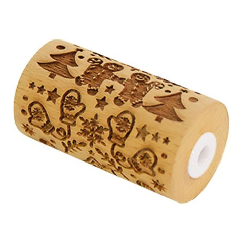 rouleau en bois avec motifs Baking