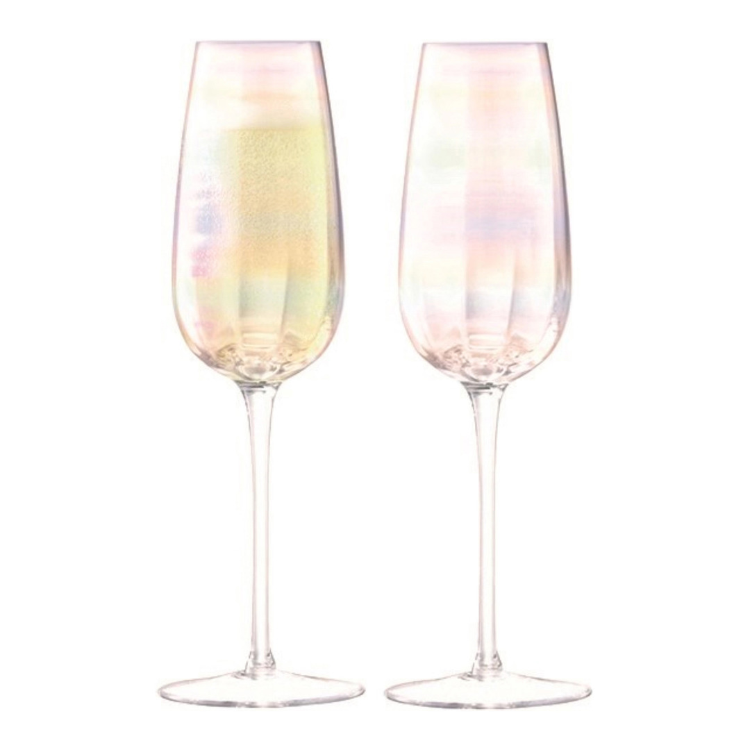 set di 2 bicchieri da spumante Pearl