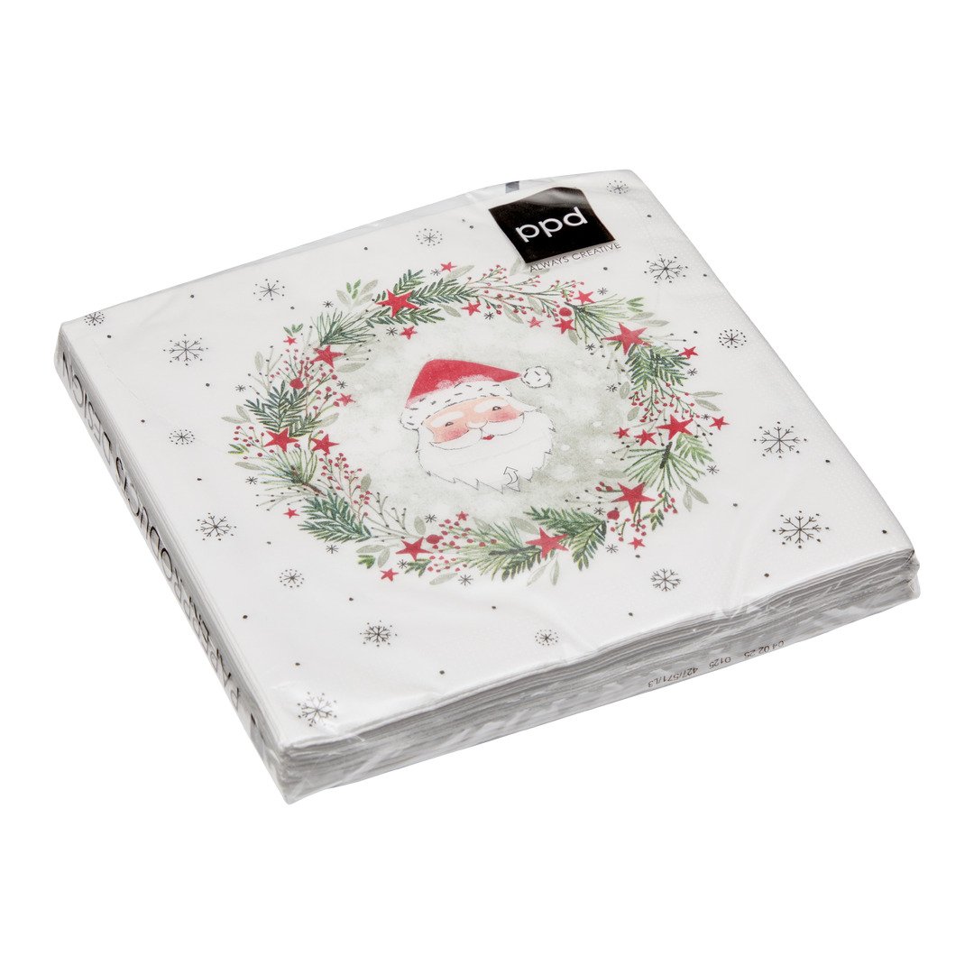serviettes en papier Santa