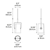 lampada a sospensione Fork