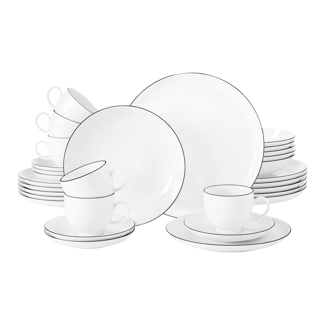 set de vaisselle LIDO BLACK LINE