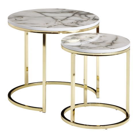 Set di tavolini 2 pezzi Marmor