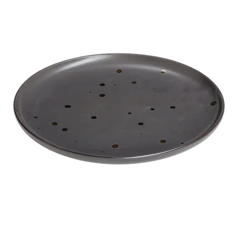 Flacher Teller Black Pearl