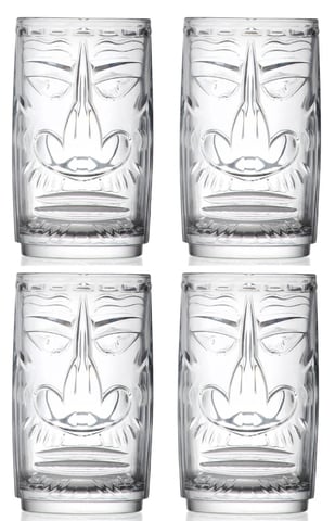 set di bicchieri long drink Tiki