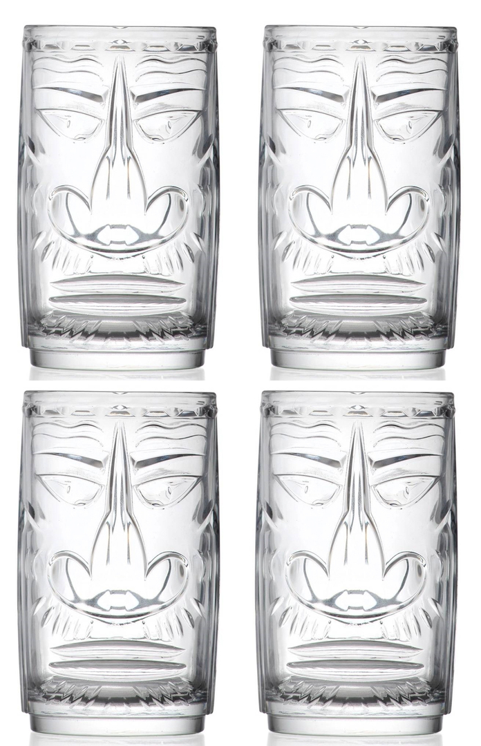 set di bicchieri long drink Tiki