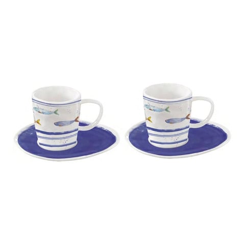 Kaffeetasse mit Untertasse Bord de Mer