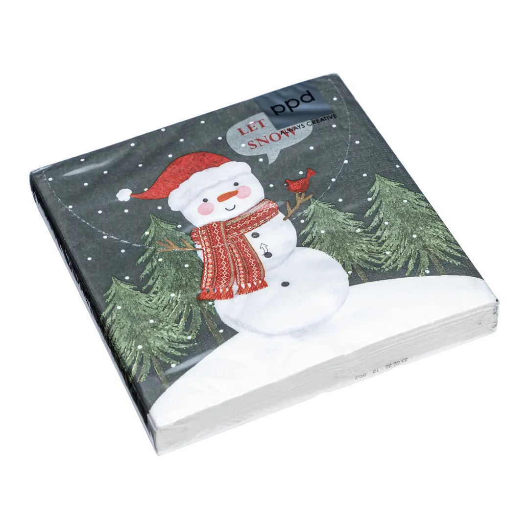 serviettes en papier Snowman