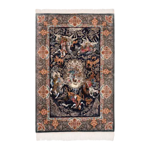 tapis persan Ghom Seide