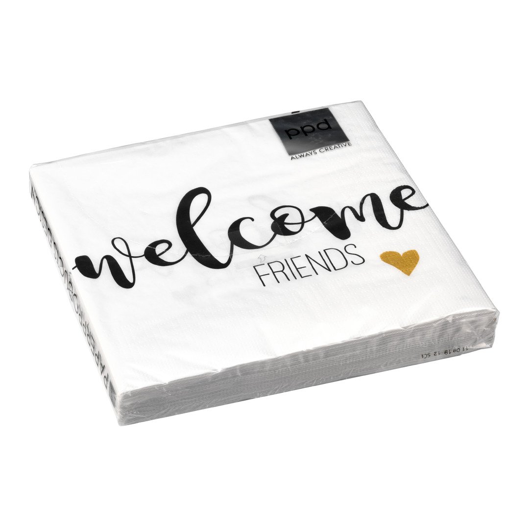 serviettes en papier Welcome Friends