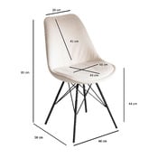 chaise de salle à manger Samt