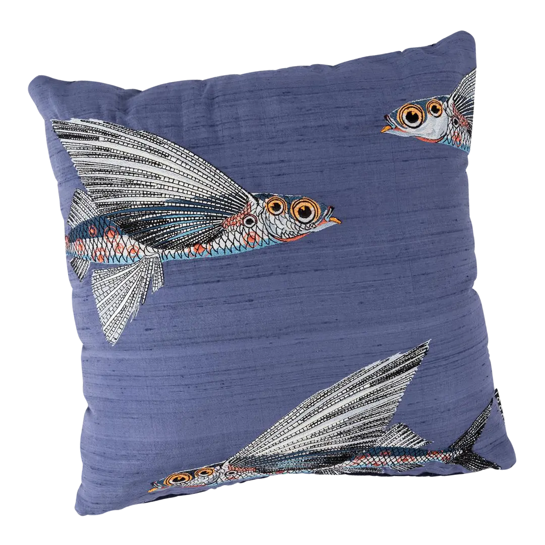 Zierkissenhülle Embroidered Flying Coral Fish