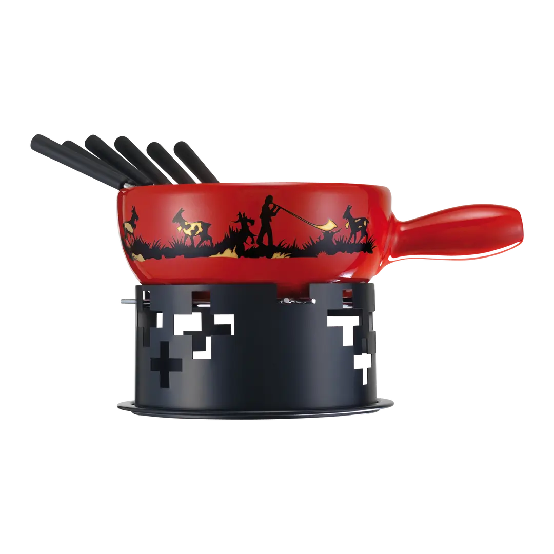 Fondue-Set Alphornbläser