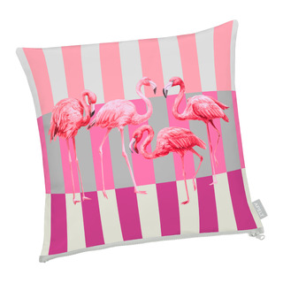 Zierkissen Outdoor-Flamingo