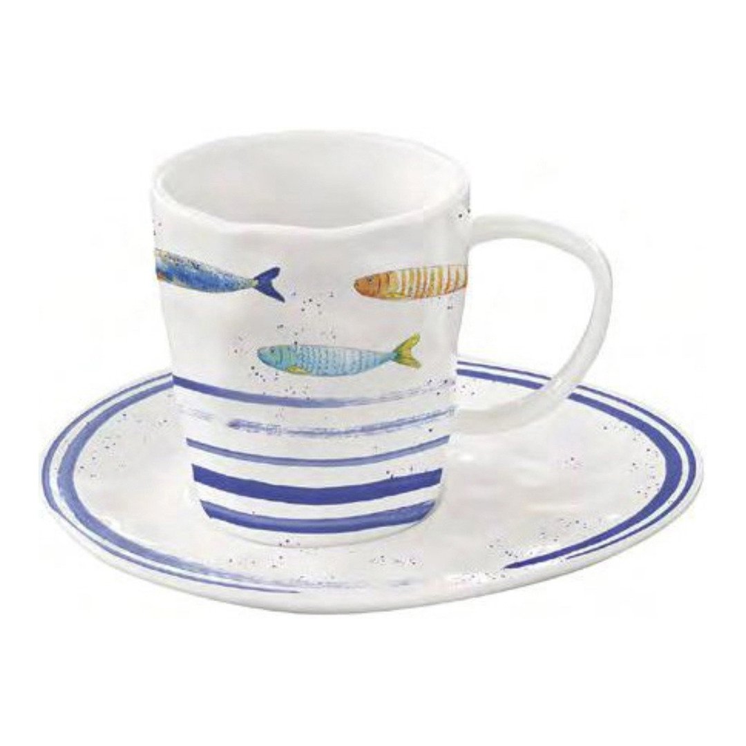 tazza da caffè con piattino Bord de Mer