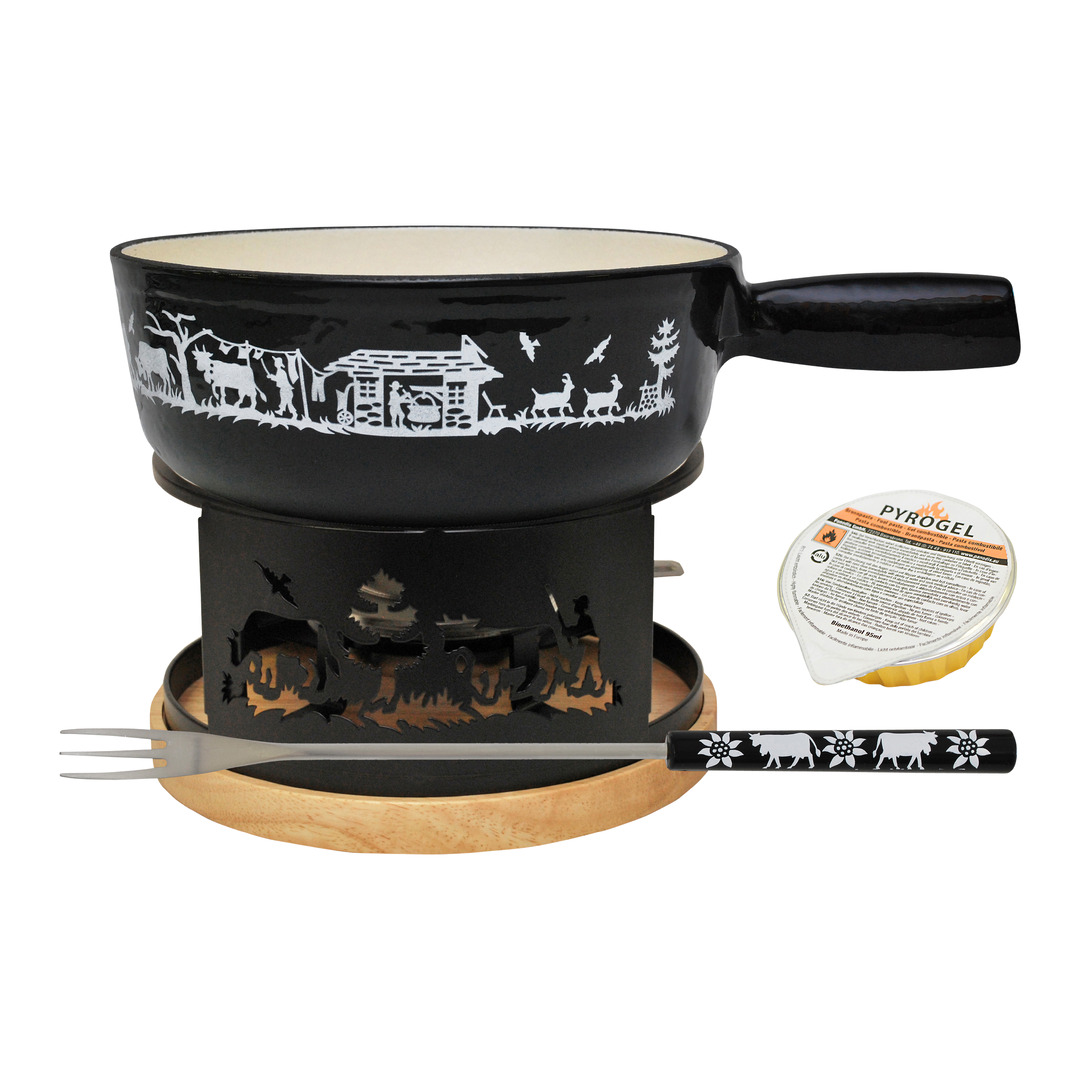 set per fondue Alpes