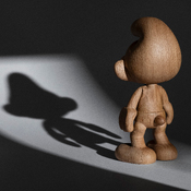 figurine en bois Smurf