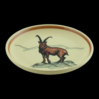 Flacher Teller Steinbock