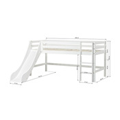 Letto mezzo-alto rete a doghe HS-Luxury
