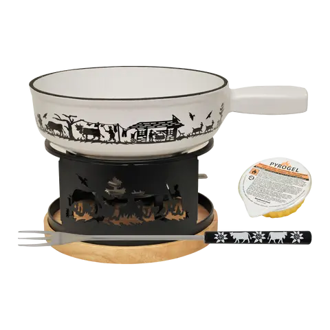 set per fondue Alpes