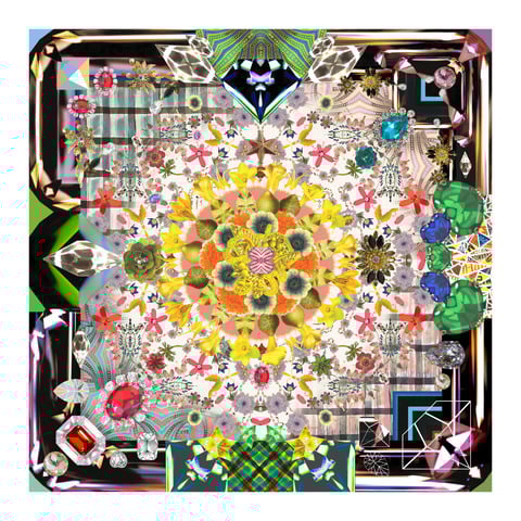 tappeto in lana JEWELS GARDEN