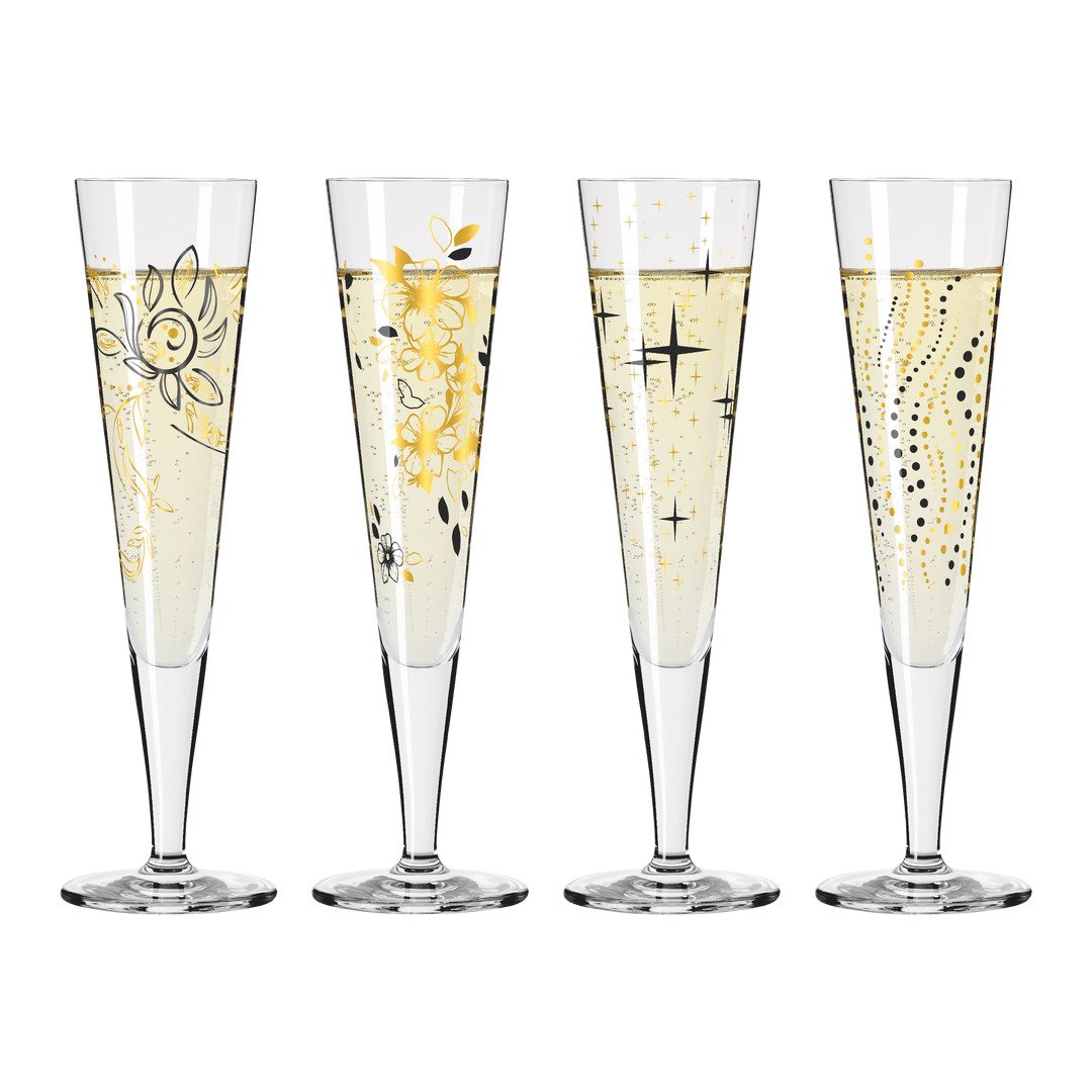 Sektglas-Set Goldnacht