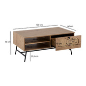 table basse Eiche Dekor