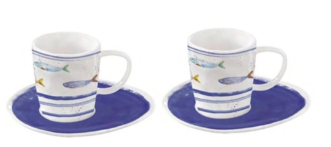 tazza da caffè con piattino Bord de Mer