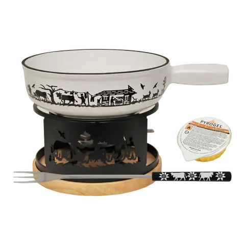 set per fondue Alpes