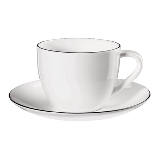 tasse à café avec sous-tasse LIGNE NOIRE