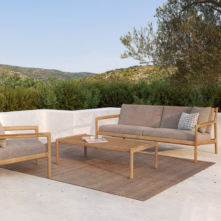 Acheter Ethnicraft table basse de jardin JACK en marron