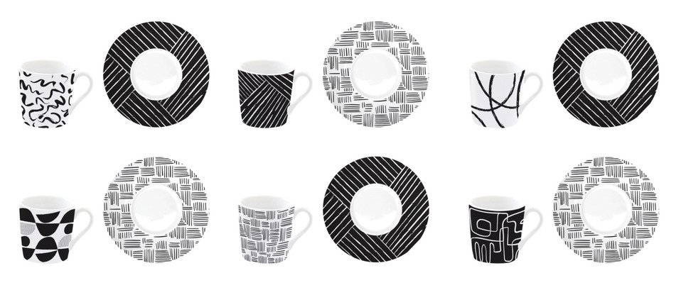 set tazze da espresso Mania