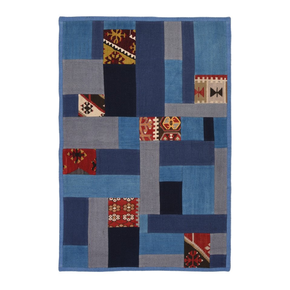 kelim/tessuto liscio Renkli Kilim Patchwork