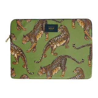 custodia per laptop Olive Leopard